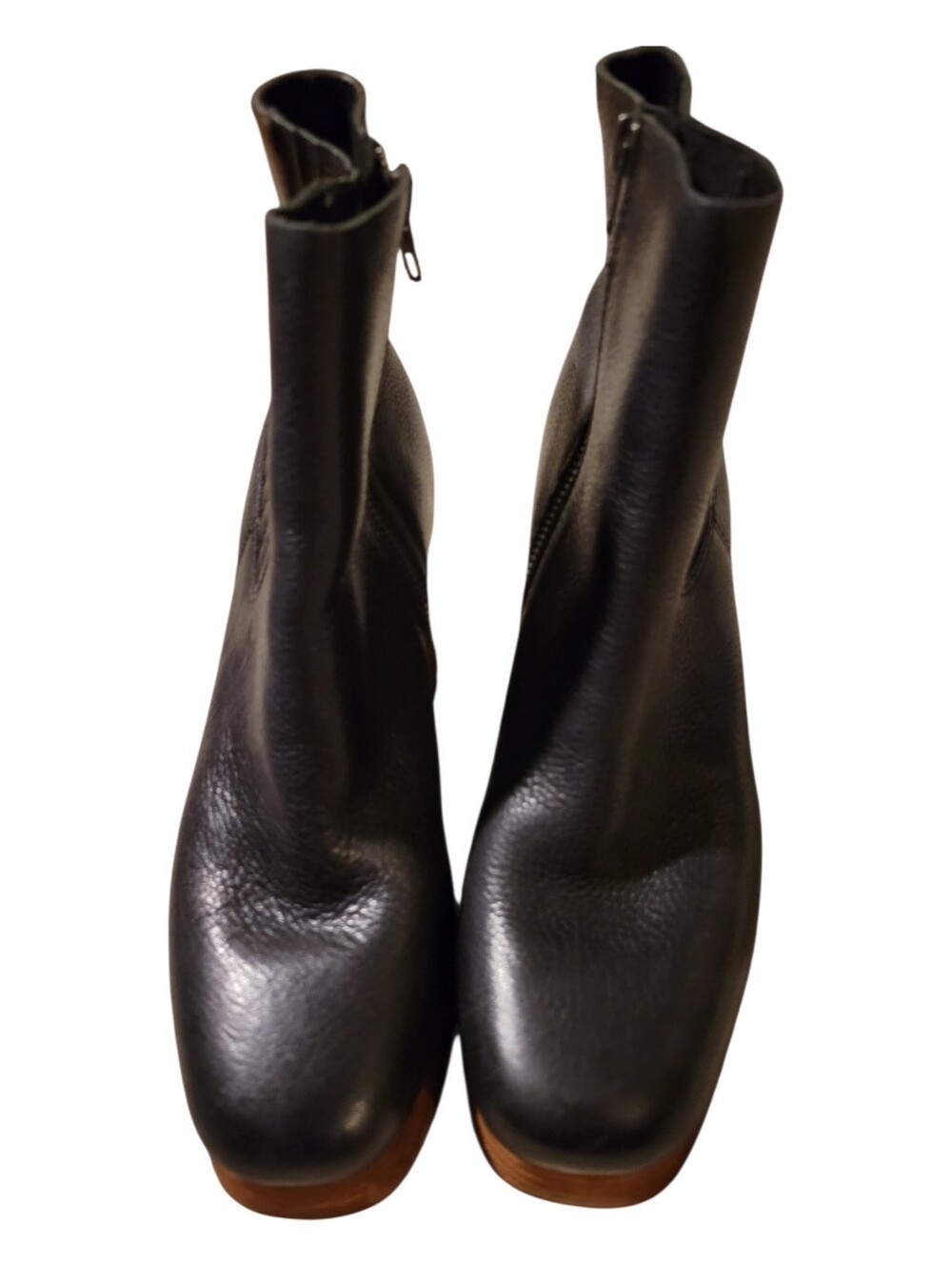 Korke -Ease Baylie Black Leather Platform Ankle Boots Size 7.5 - Picture 9 of 11